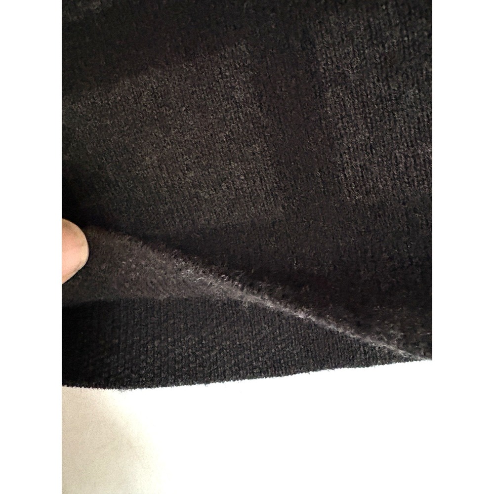 Eileen Fisher Felted Merino Wool Plaid Skirt XS‎ Black Gray Elastic Waist 19.5"L - Picture 10 of 11